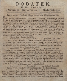 Dziennik Departamentowy Radomski, 1815, nr 8, dod.