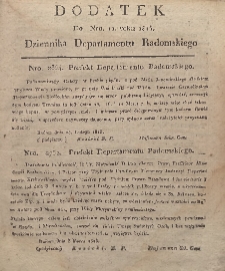 Dziennik Departamentowy Radomski, 1815, nr 11, dod.