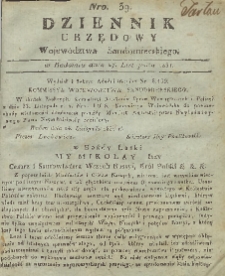 Dziennik Urzędowy Województwa Sandomierskiego, 1831, nr 39