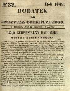 Dodatek do Dziennika Gubernialnego, 1849, nr 32