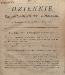 Dziennik Departamentowy Radomski, 1815, nr 12