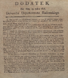 Dziennik Departamentowy Radomski, 1815, nr 19, dod.