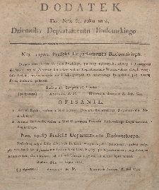 Dziennik Departamentowy Radomski, 1815, nr 37, dod.