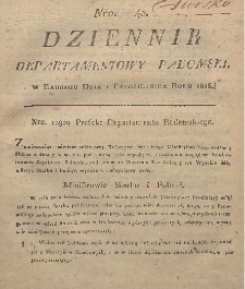 Dziennik Departamentowy Radomski, 1815, nr 40