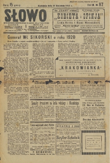 Słowo, 1928, R. 7, nr 87