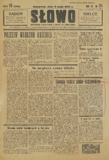 Słowo, 1930. R. 9, nr 111
