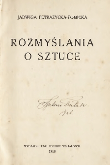 Rozmyślania o sztuce