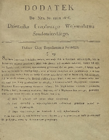 Dziennik Urzedowy Województwa Sandomierskiego, 1816, nr 30, dod.
