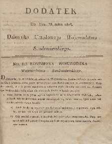 Dziennik Urzedowy Województwa Sandomierskiego, 1816, nr 33, dod.