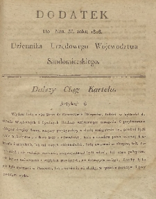 Dziennik Urzedowy Województwa Sandomierskiego, 1816, nr 36,dod.