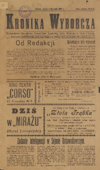 Kronika Wyborcza, 1919, nr 1