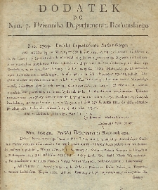 Dziennik Departamentowy Radomski, 1811, nr 7, dod.
