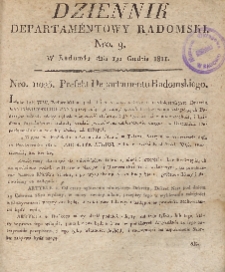 Dziennik Departamentowy Radomski, 1811, nr 9