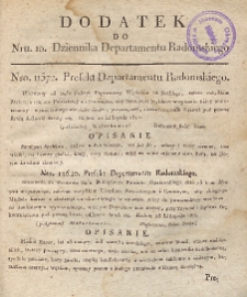 Dziennik Departamentowy Radomski, 1811, nr 10, dod.