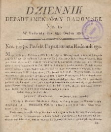 Dziennik Departamentowy Radomski, 1811, nr 11