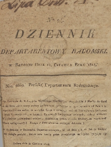 Dziennik Departamentowy Radomski, 1814, nr 24