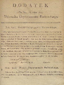 Dziennik Departamentowy Radomski, 1814, nr 28, dod.
