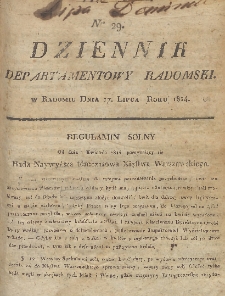 Dziennik Departamentowy Radomski, 1814, nr 29