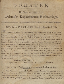 Dziennik Departamentowy Radomski, 1814, nr 29, dod.
