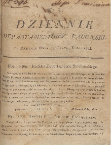 Dziennik Departamentowy Radomski, 1814, nr 31