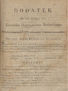 Dziennik Departamentowy Radomski, 1814, nr 32, dod.