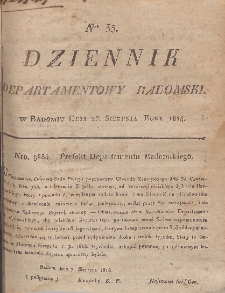 Dziennik Departamentowy Radomski, 1814, nr 35