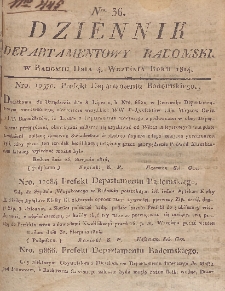 Dziennik Departamentowy Radomski, 1814, nr 36