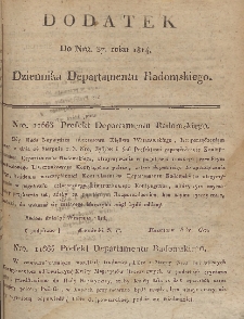 Dziennik Departamentowy Radomski, 1814, nr 37, dod.