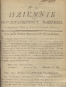 Dziennik Departamentowy Radomski, 1814, nr 41