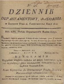 Dziennik Departamentowy Radomski, 1814, nr 42