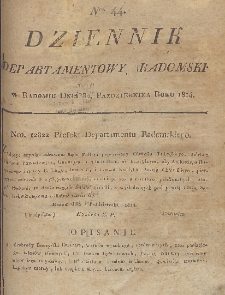 Dziennik Departamentowy Radomski, 1814, nr 44