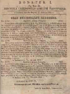 Dziennik Urzędowy Gubernii Radomskiej, 1858, nr 36, dod. I