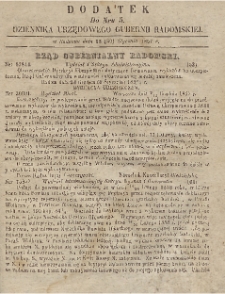 Dziennik Urzędowy Gubernii Radomskiej, 1857, nr 5, dod.