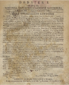 Dziennik Urzędowy Gubernii Radomskiej, 1856, nr 15, dod. I