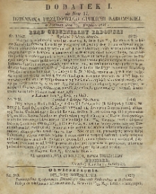 Dziennik Urzędowy Gubernii Radomskiej, 1856, nr 17, dod. I