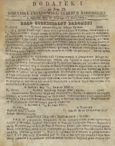 Dziennik Urzędowy Gubernii Radomskiej, 1856, nr 19, dod 1