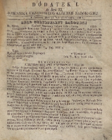 Dziennik Urzędowy Gubernii Radomskiej, 1856, nr 23, dod. 1
