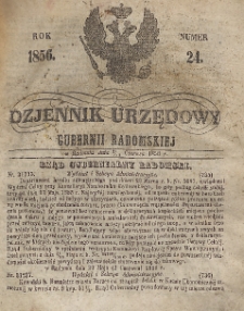 Dziennik Urzędowy Gubernii Radomskiej, 1856, nr 24