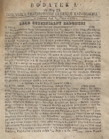 Dziennik Urzędowy Gubernii Radomskiej, 1856, nr 24, dod. 1