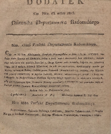 Dziennik Departamentowy Radomski, 1815, nr 43, dod.