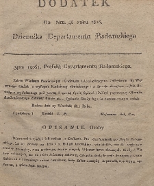 Dziennik Departamentowy Radomski, 1815, nr 46, dod.