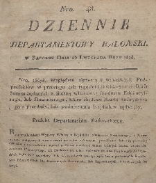 Dziennik Departamentowy Radomski, 1815, nr 48