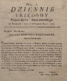 Dziennik Urzędowy Województwa Sandomierskiego, 1819, nr 2