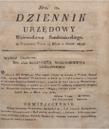 Dziennik Urzędowy Województwa Sandomierskiego, 1819, nr 10