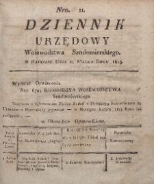 Dziennik Urzędowy Województwa Sandomierskiego, 1819, nr 11