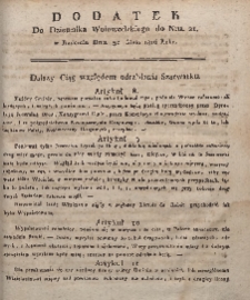 Dziennik Urzędowy Województwa Sandomierskiego, 1819, nr 21, dod.