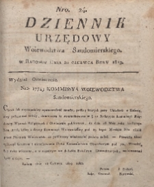 Dziennik Urzędowy Województwa Sandomierskiego, 1819, nr 24