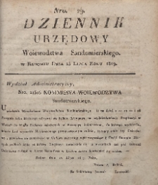 Dziennik Urzędowy Województwa Sandomierskiego, 1819, nr 29