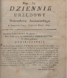 Dziennik Urzędowy Województwa Sandomierskiego, 1819, nr 30
