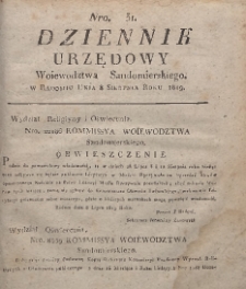 Dziennik Urzędowy Województwa Sandomierskiego, 1819, nr 31